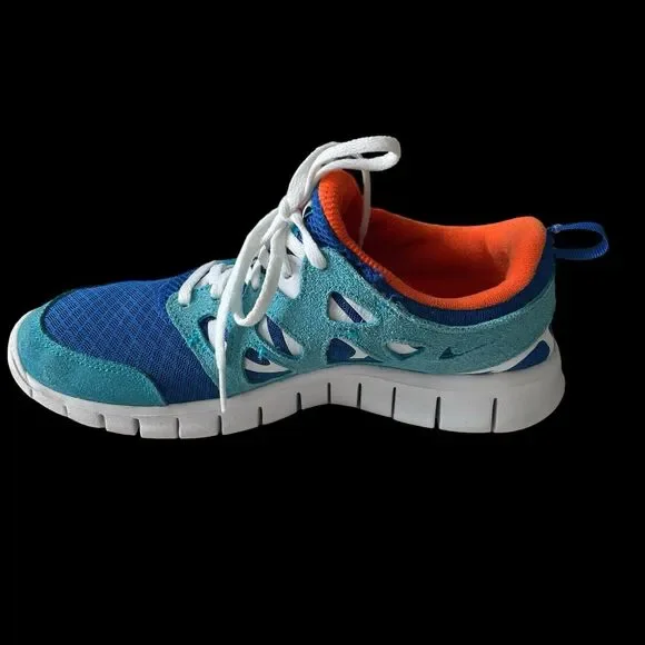 Nike Women's Free Run 2 Light Photo Blue Orange Midnight SZ/7 - Picture 9 of 14